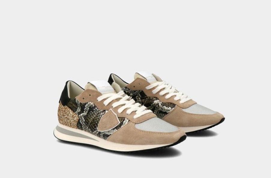 * Philippe Model | Trpx Low Python Mixage Or | Sneakers