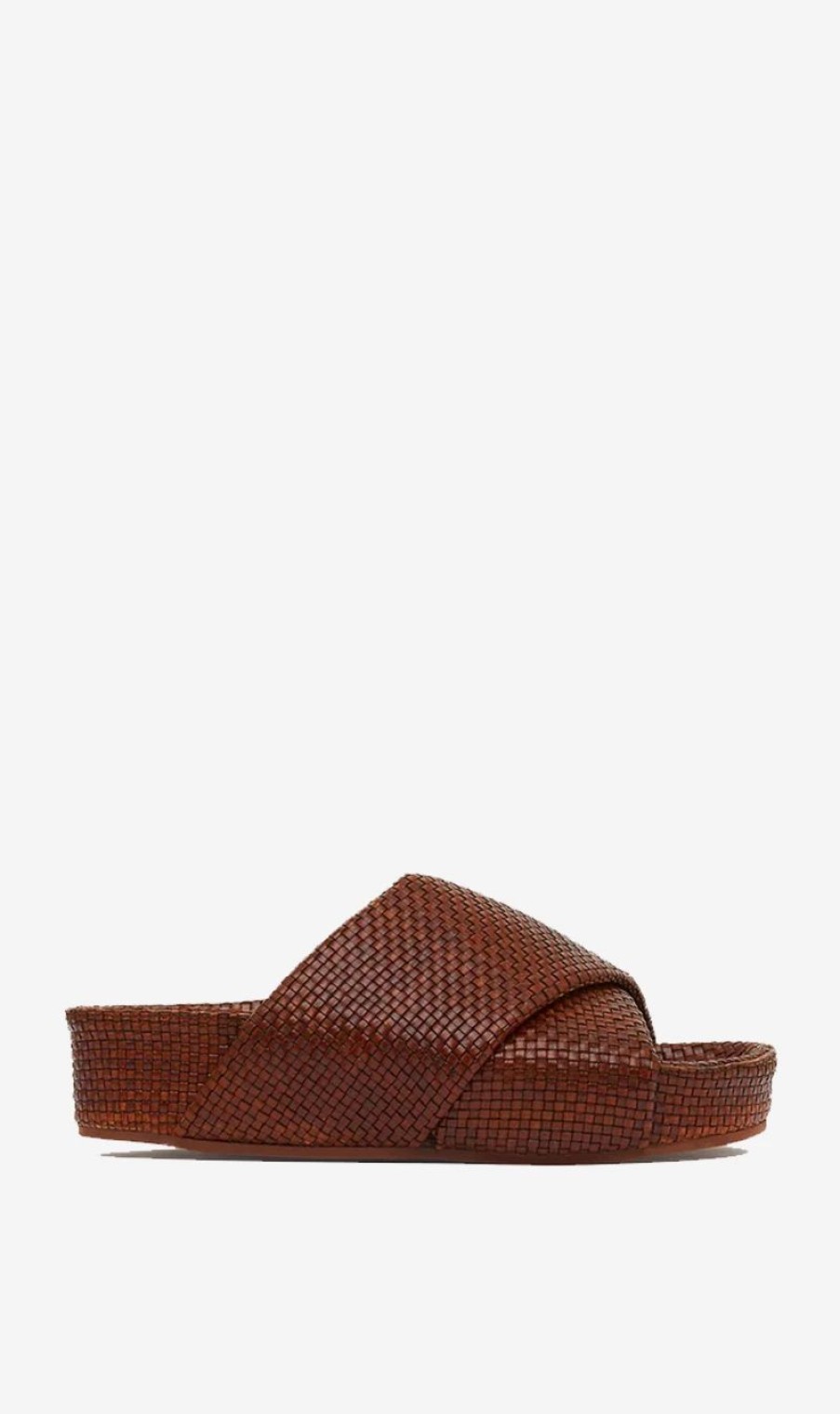 * St Agni St. Agni | Woven Flatform Slide Antique Tan | Sandals