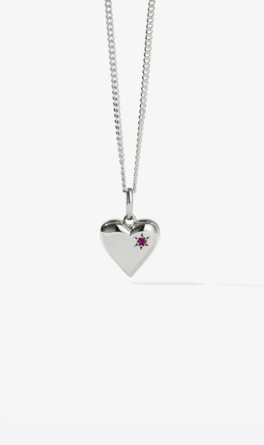 * Meadowlark | Camille Necklace Set Silver / Ruby | Jewellery