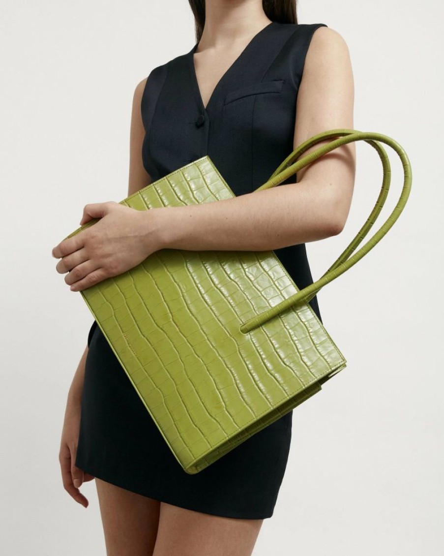 * Deadly Ponies | Crush Tote Maxi Croc Basil | Bags & Wallets