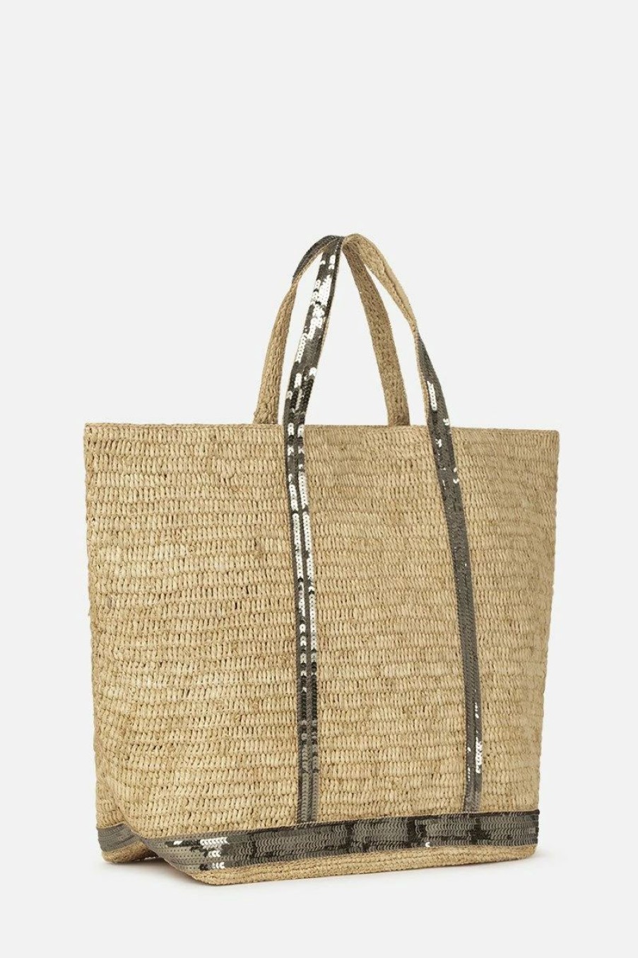 * Vanessa Bruno | Large Raffia Cabas Tote Bag Khaki | Bags & Wallets