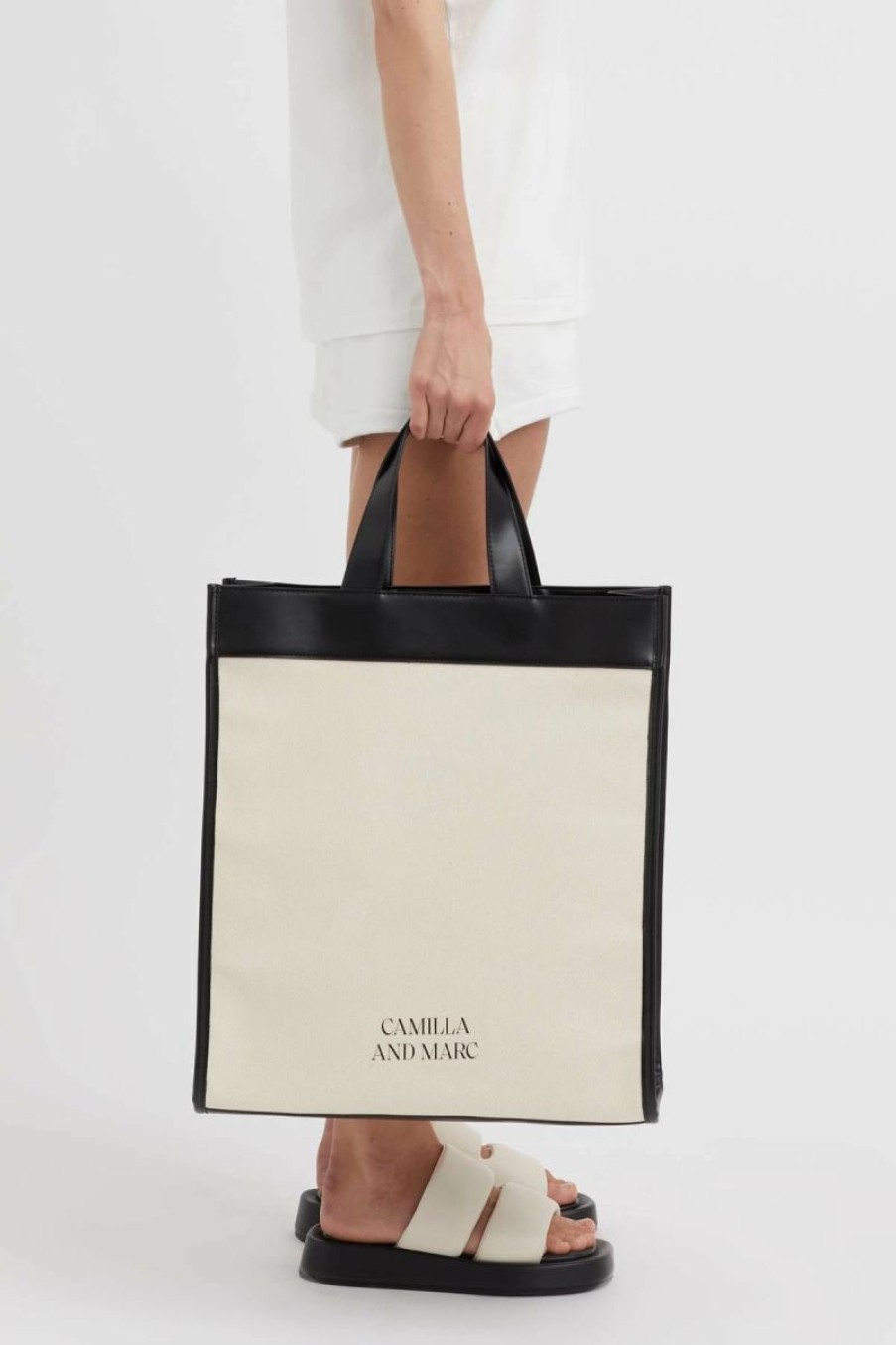 * Camilla And Marc | Dino Tote Cream / Black | Bags & Wallets