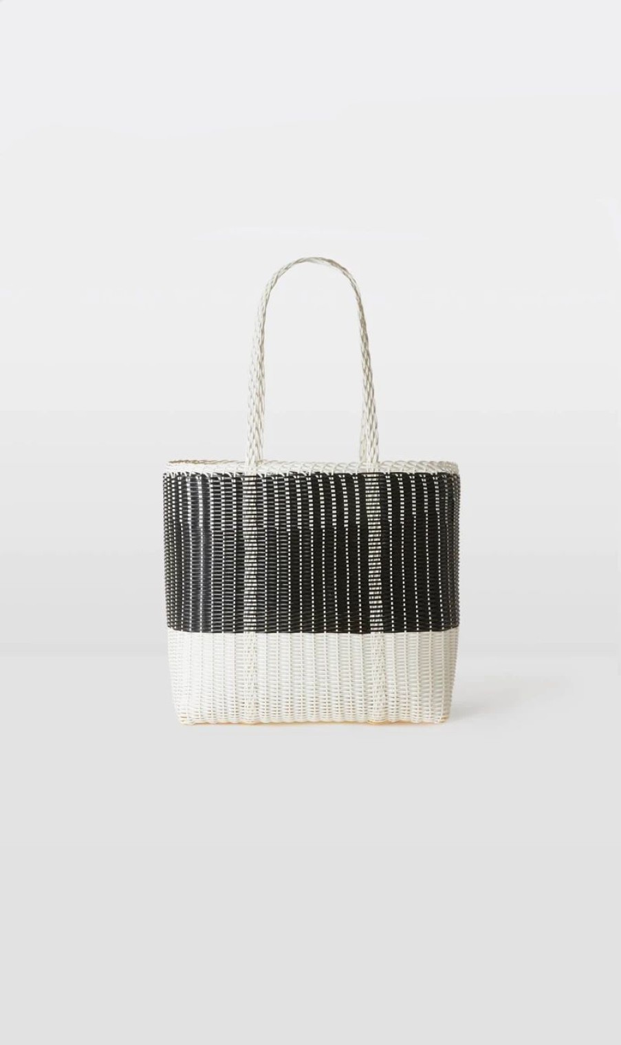 * Palorosa | Medium Tote Basket Black / White | Bags & Wallets