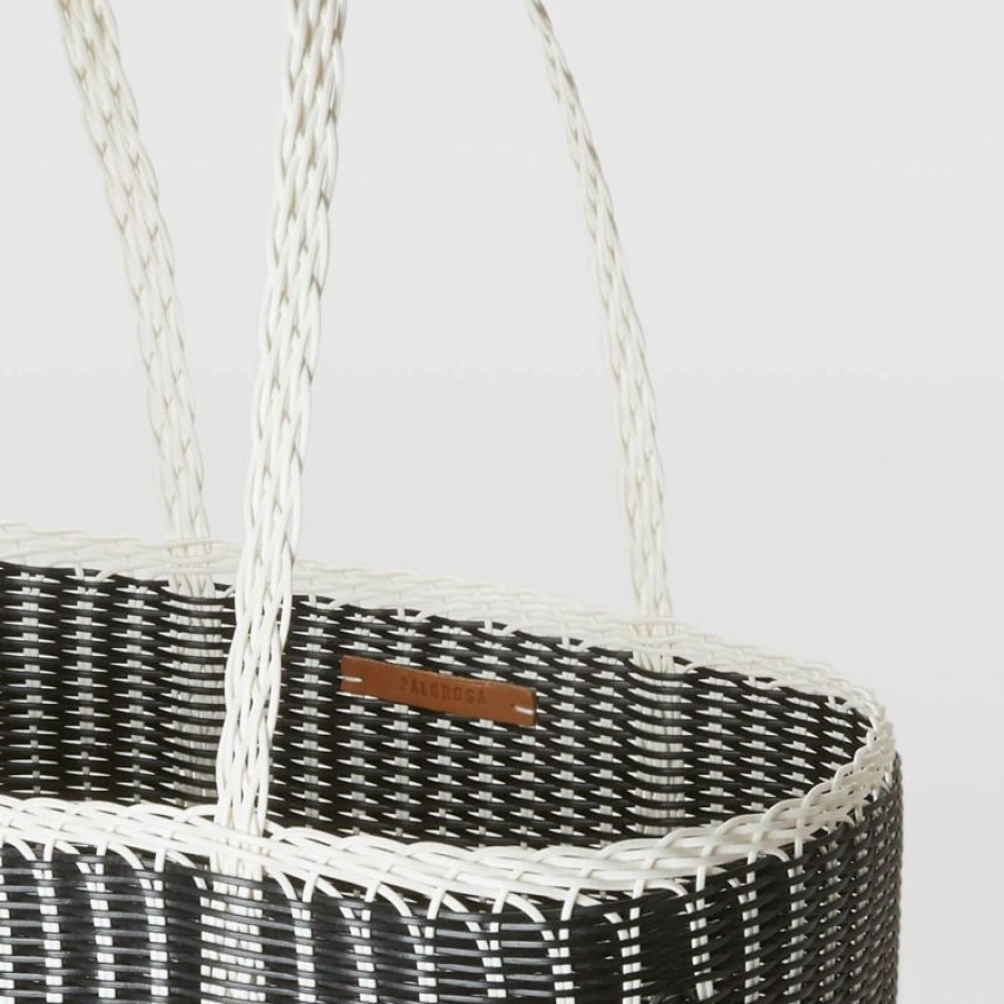 * Palorosa | Medium Tote Basket Black / White | Bags & Wallets