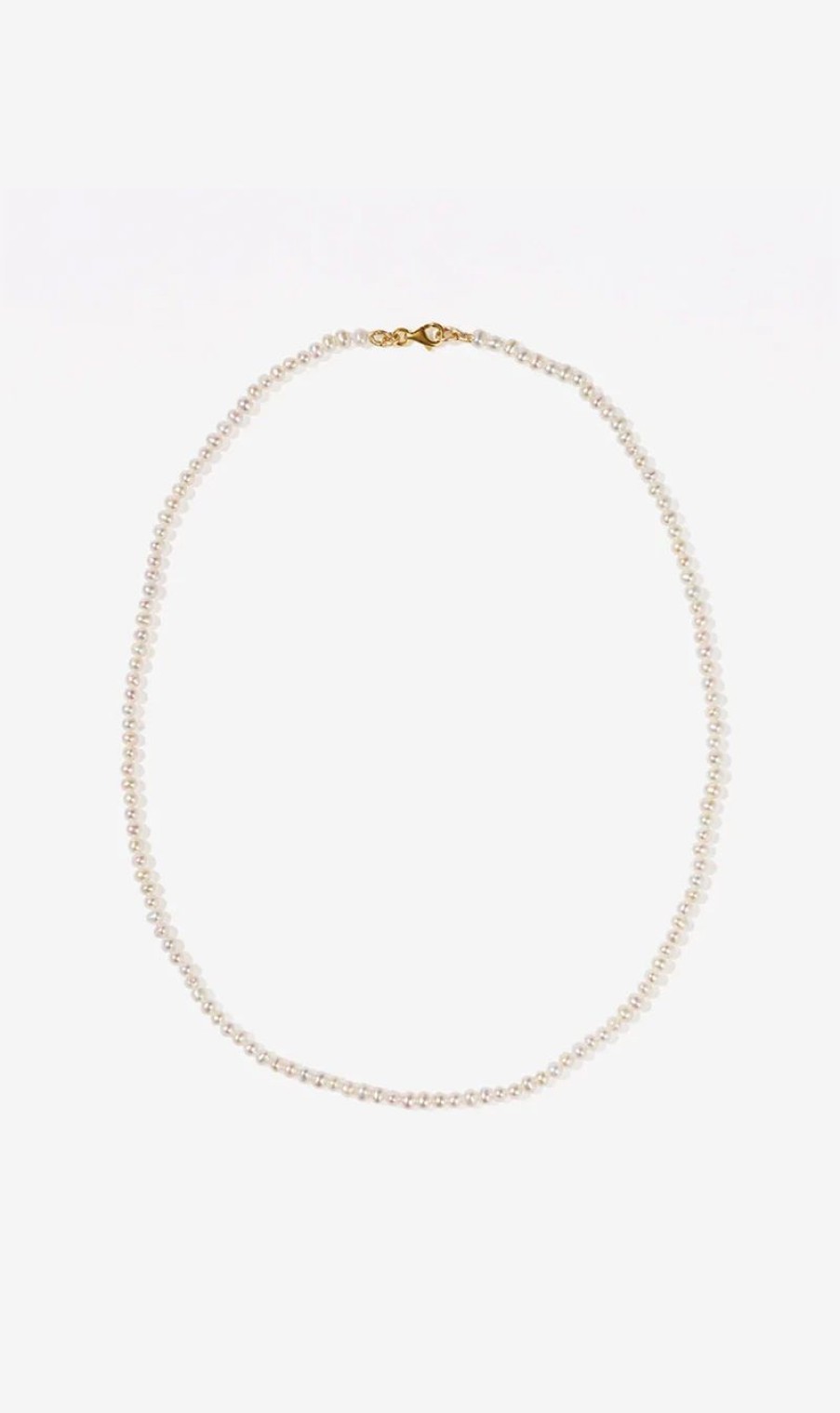 * Meadowlark | Micro Pearl Necklace 40Cm 9Ct Yellow Gold | Jewellery