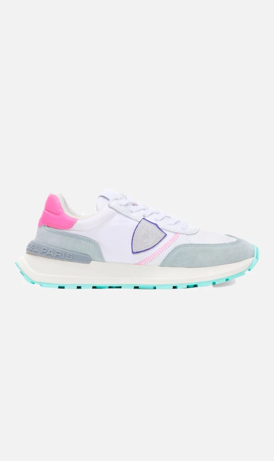 * Philippe Model | Antibes Low Mondial Pop Blanc Fucsia | Sneakers