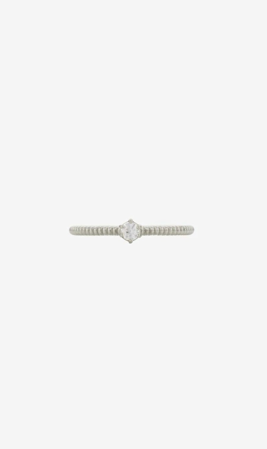 * Zoe & Morgan | Anchored Stacker Ring Silver / White Zircon | Jewellery