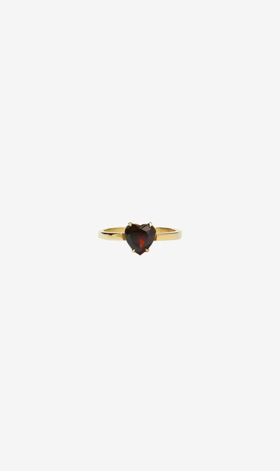 * Meadowlark | Heart Jewel Ring Thai Garnet 9Ct Yellow | Jewellery