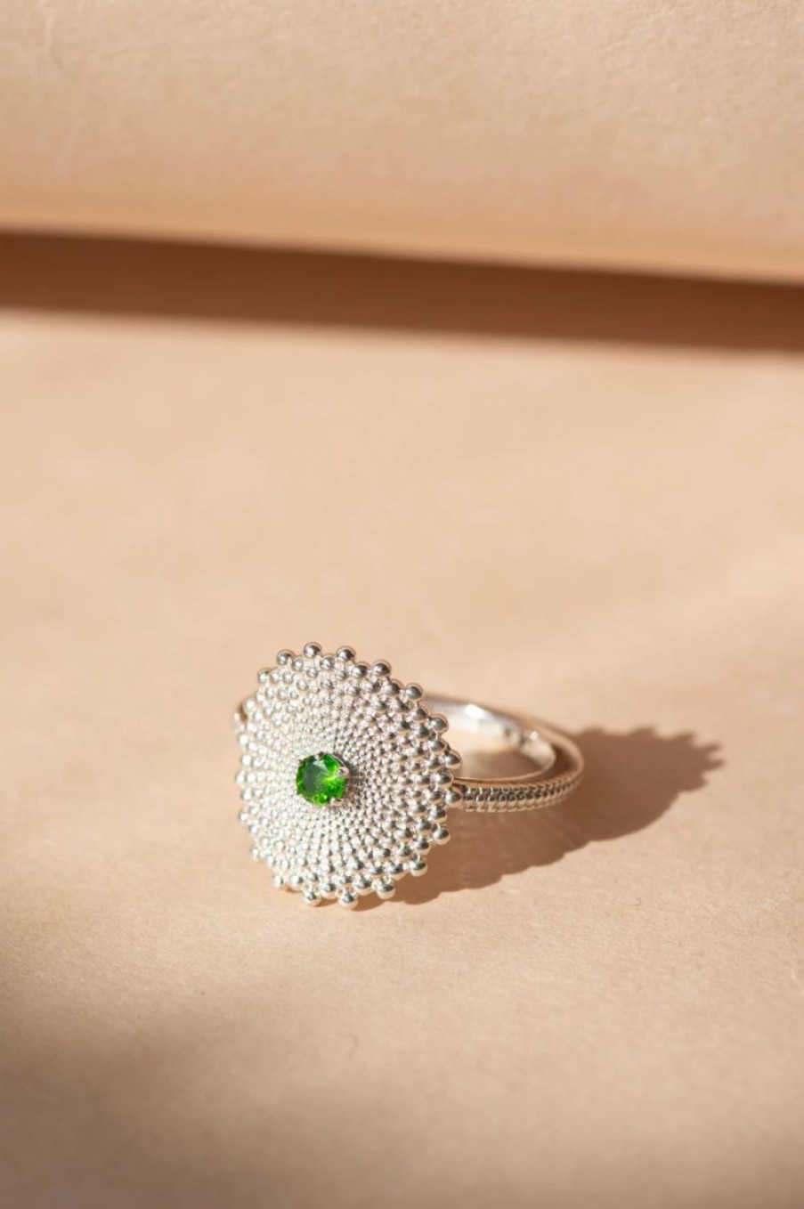 * Zoe & Morgan | Helios Ring Sterling With Chrome Diopside | Jewellery