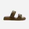 * La Tribe | Double Strap Braided Slide Olive | Sandals