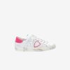 * Philippe Model | Prsx Broderie Pop Blanc Fucsia | Sneakers