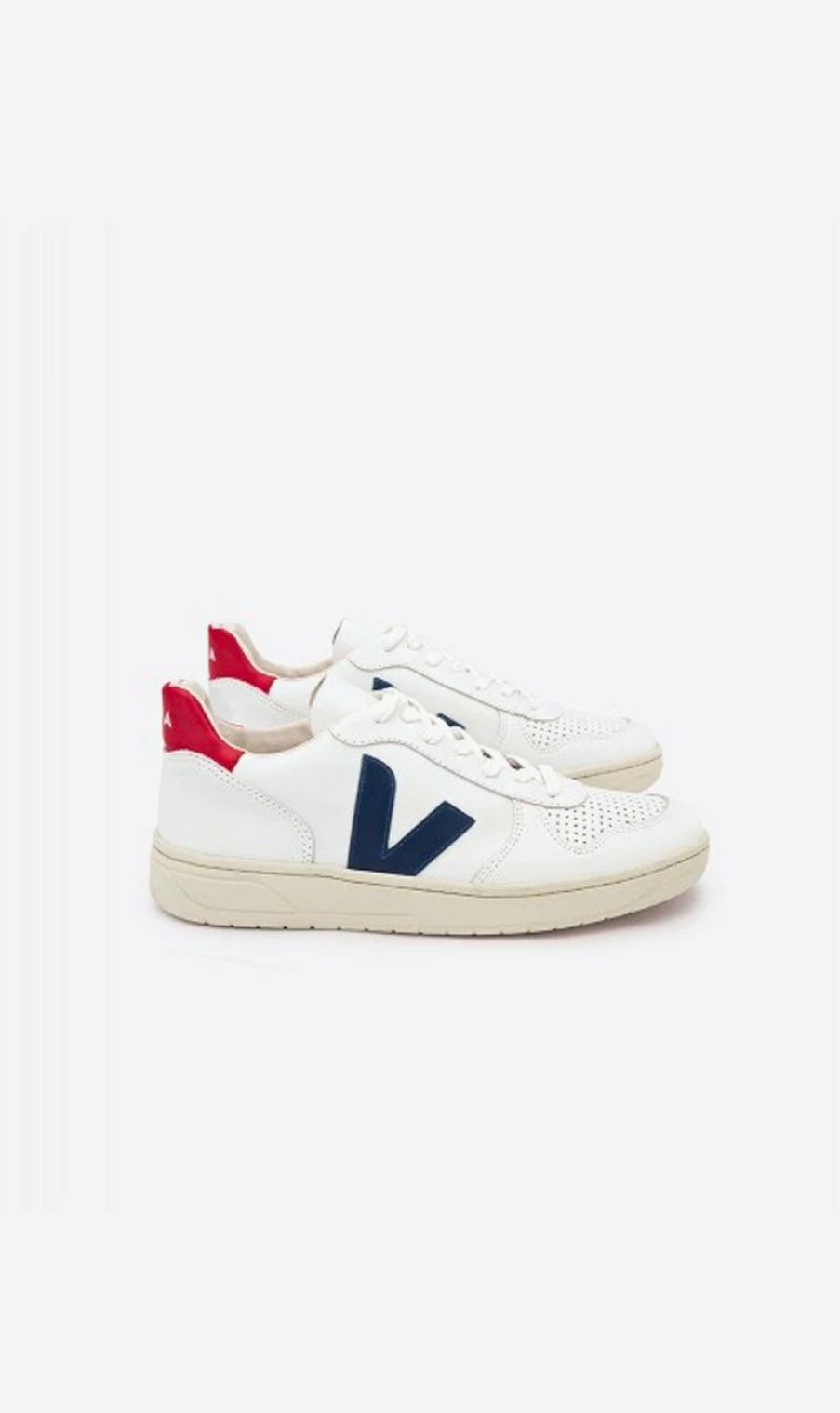 * Veja | V10 Leather Sneakers White/Nautico/Pekin | Sneakers