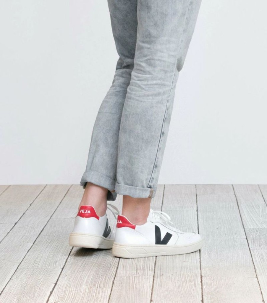 * Veja | V10 Leather Sneakers White/Nautico/Pekin | Sneakers