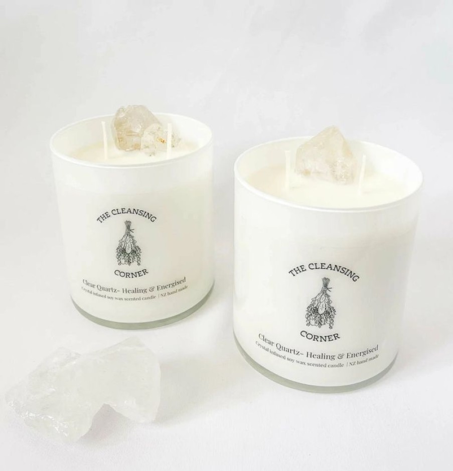 * The Cleansing Corner | Clear Quartz Candle Coconut & Lime | Candles & Room Fragrance