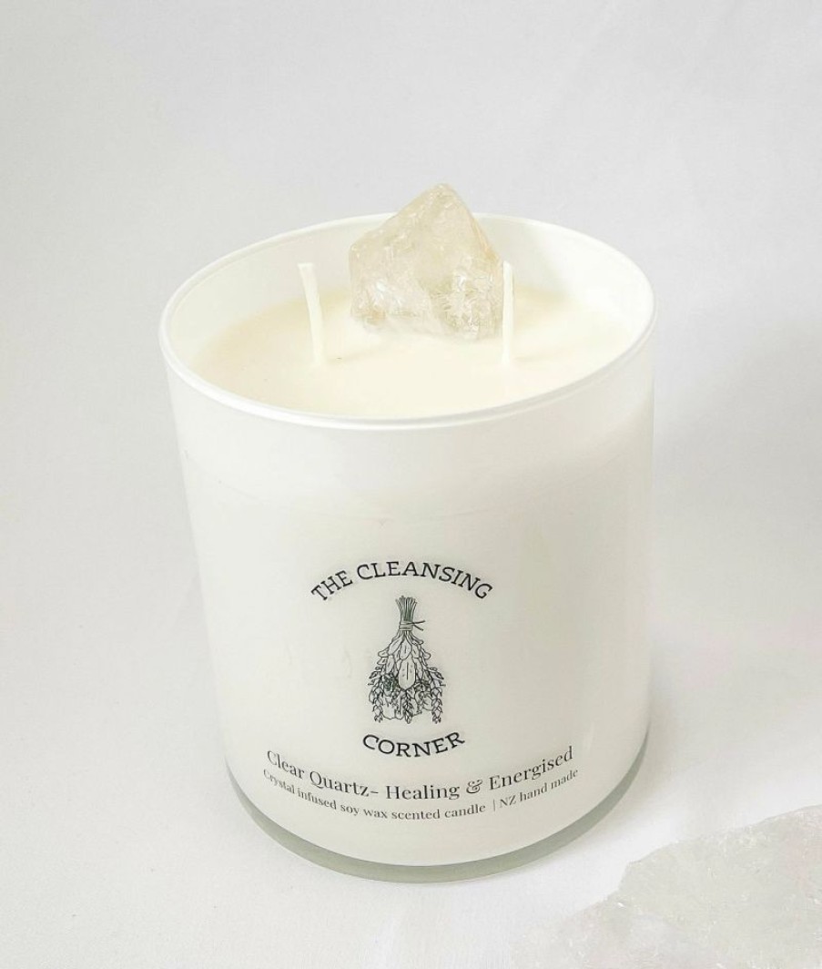 * The Cleansing Corner | Clear Quartz Candle Coconut & Lime | Candles & Room Fragrance