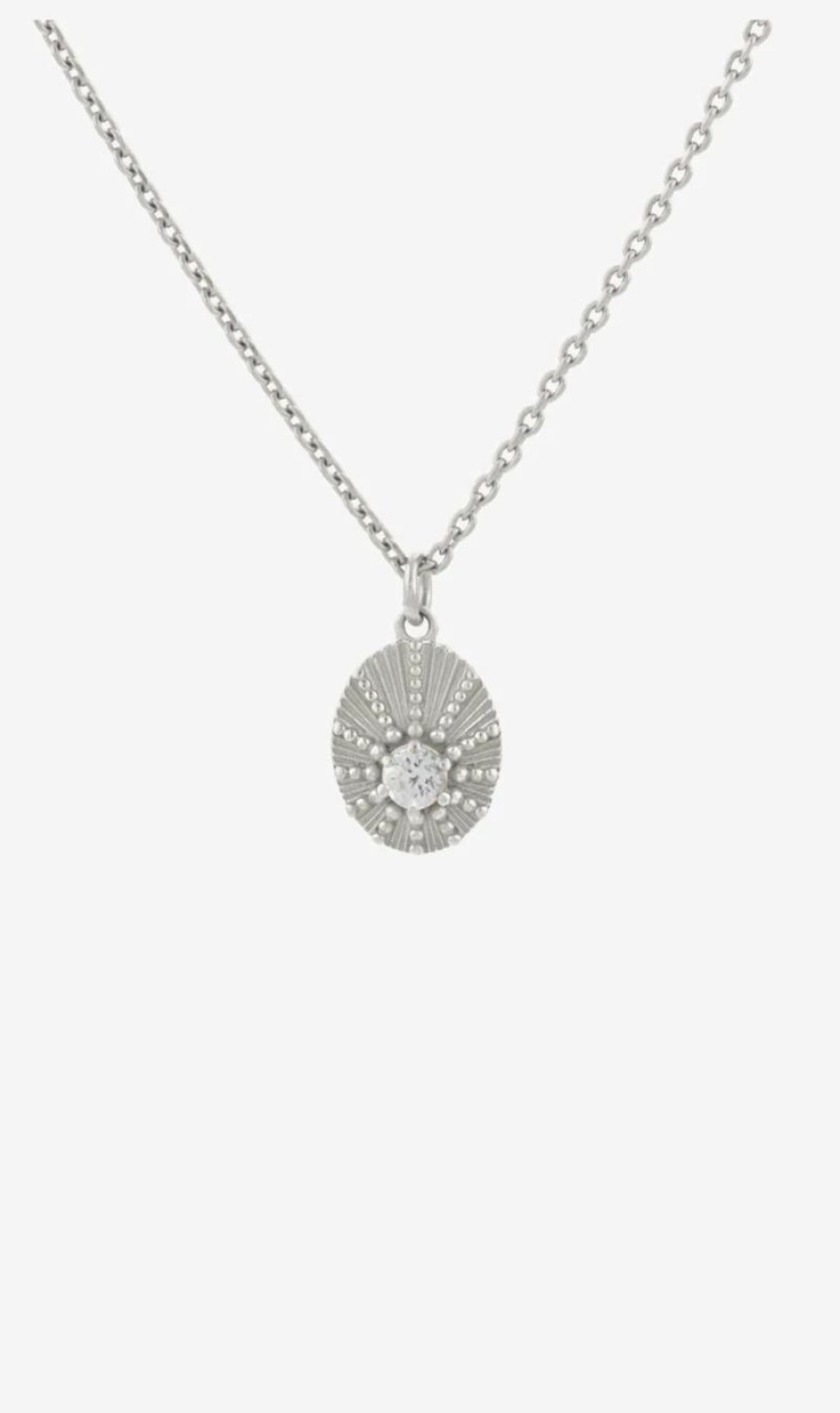 * Zoe & Morgan | Kina Necklace Silver White Zircon | Jewellery