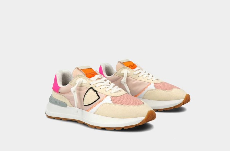 * Philippe Model | Antibes Low Mondial Pop Blanc Orange | Sneakers