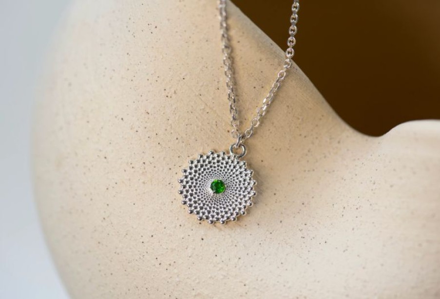 * Zoe & Morgan | Helios Necklace Sterling With Chrome Diopside | Jewellery