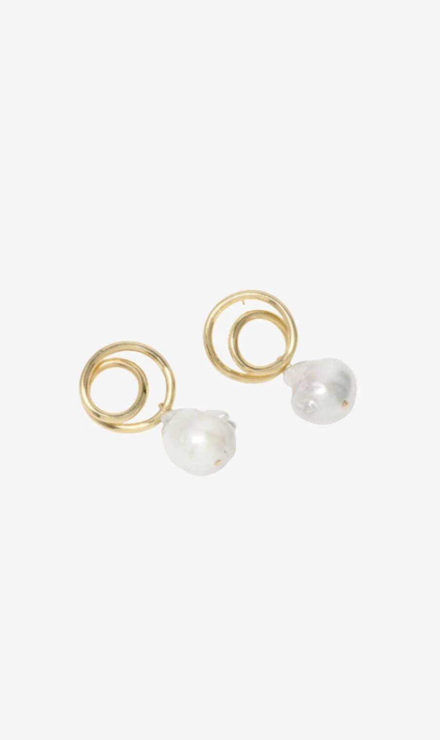 * Completed Works | Vermeil And Baroque Pearl Earrings | Jewellery