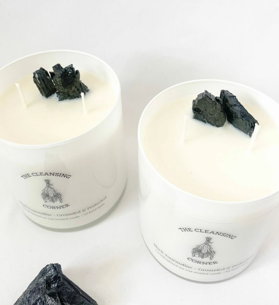 * The Cleansing Corner | Black Tourmaline Candle Creamy Coconut | Candles & Room Fragrance