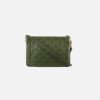 * Karen Walker | Monogram Double Zip Pouch Dark Olive | Bags & Wallets