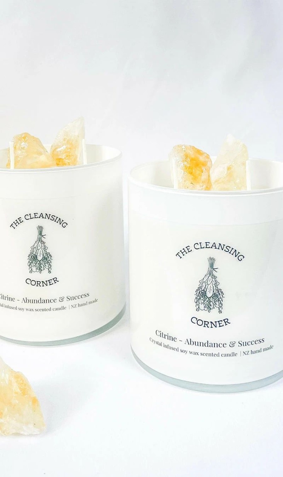 * The Cleansing Corner | Citrine Crystal Candle Frankincense & Myrrh | Candles & Room Fragrance