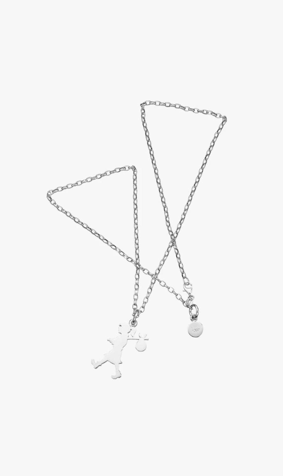 * Karen Walker Jewellery | Runaway Girl Large Pendant 50Cm Silver | Jewellery