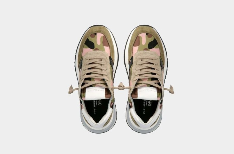 * Philippe Model | Tropez 2.1 Camouflage Militaire Rose | Sneakers