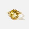 * Meadowlark | Geneva Cocktail Ring 23K Plated Citrine | Jewellery