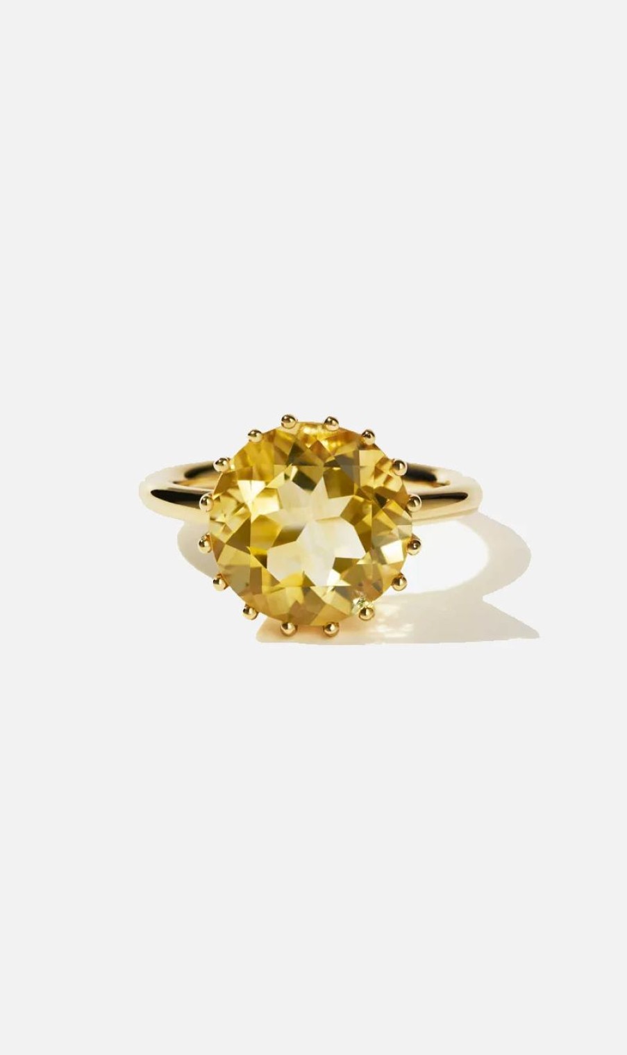 * Meadowlark | Geneva Cocktail Ring 23K Plated Citrine | Jewellery