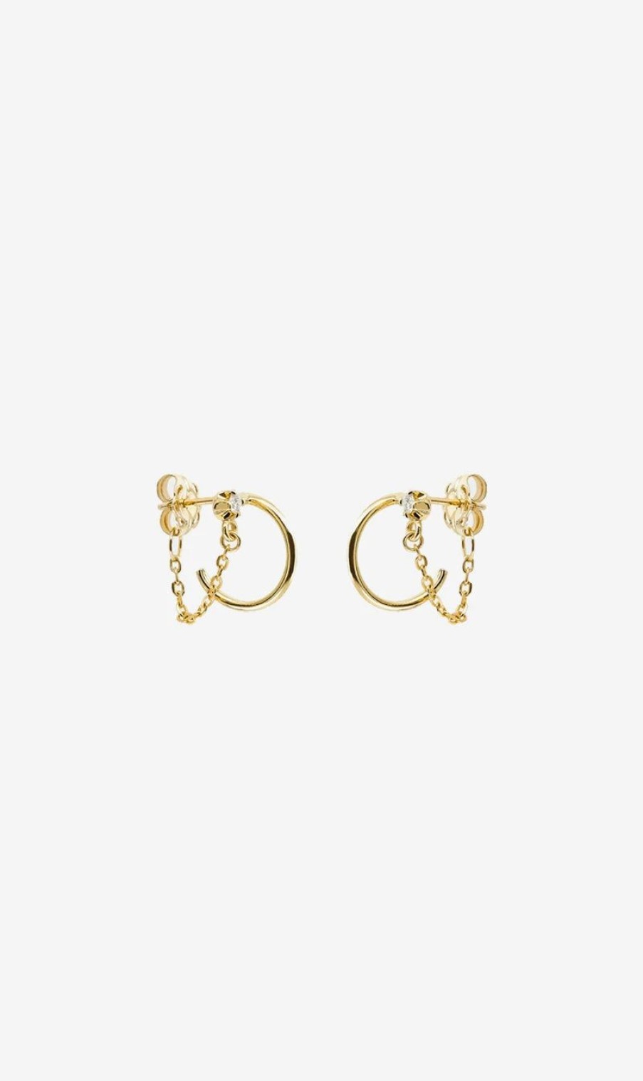 * Natasha Schweitzer | Mini Lara Chain Diamond Earring 9K Yellow | Jewellery