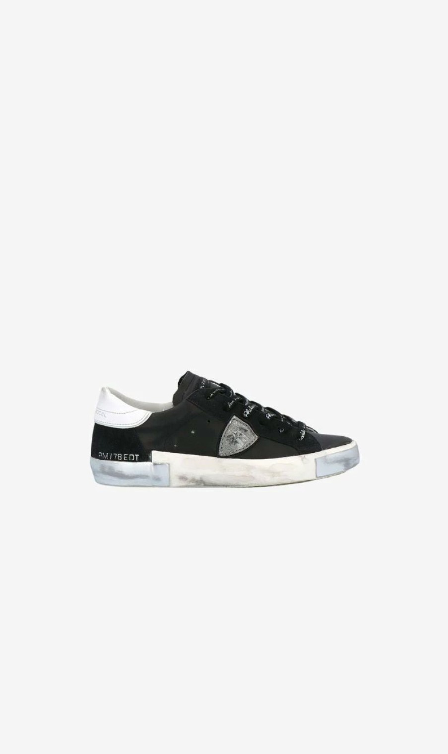 * Philippe Model | Prsx Foxy Lamine Noir Argent | Sneakers