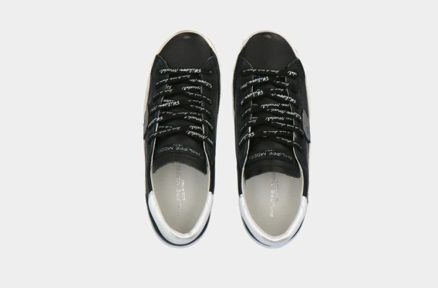 * Philippe Model | Prsx Foxy Lamine Noir Argent | Sneakers