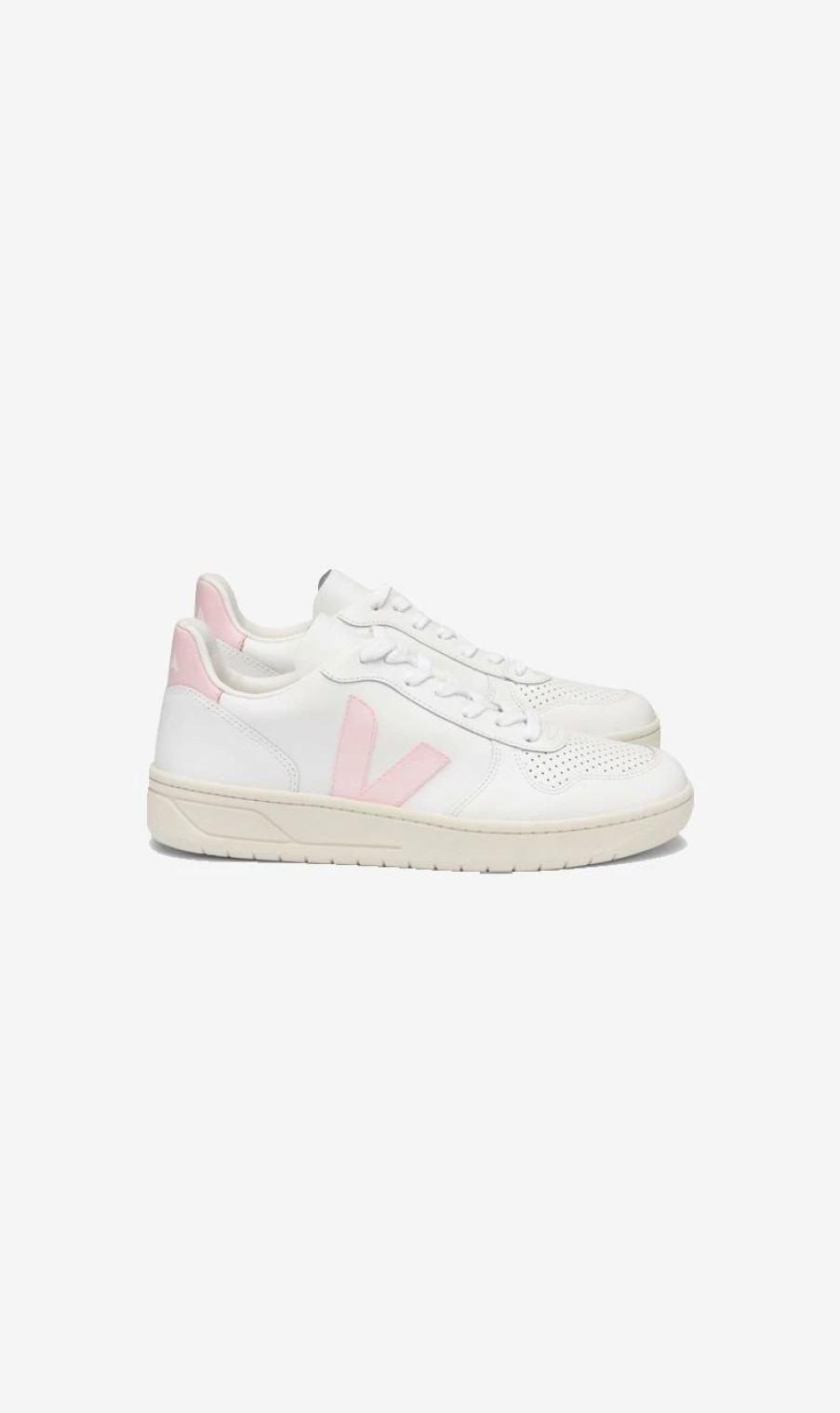 * Veja | V-10 Leather Sneakers White / Petal | Sneakers