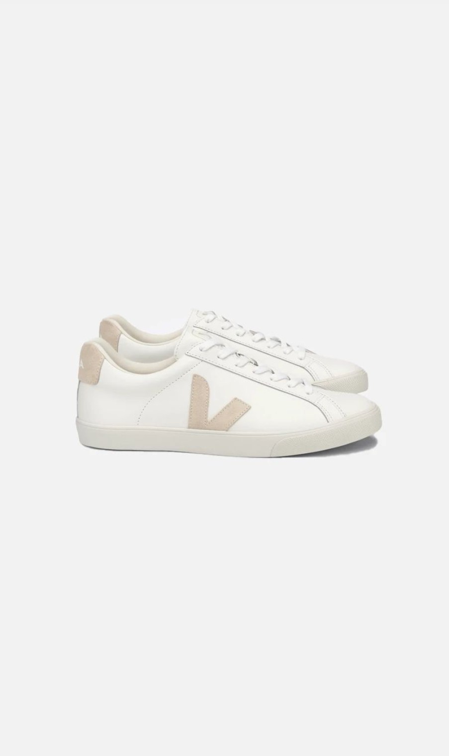 * Veja | Esplar Logo Leather Extra White / Sable | Sneakers