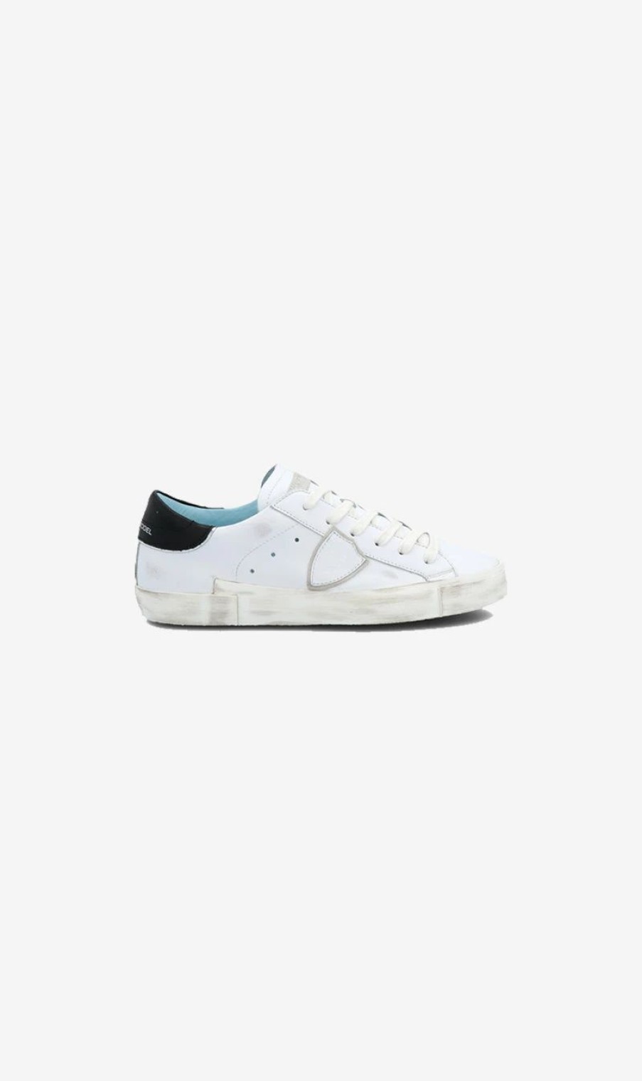 * Philippe Model | Prsx Low Veau Blanc Noir | Sneakers