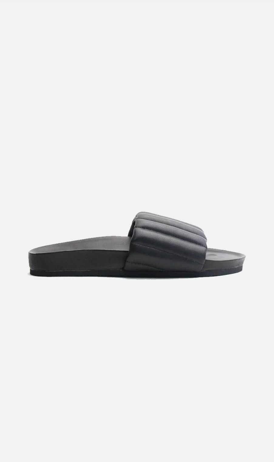 * La Tribe | Tube Leather Slide Black | Sandals