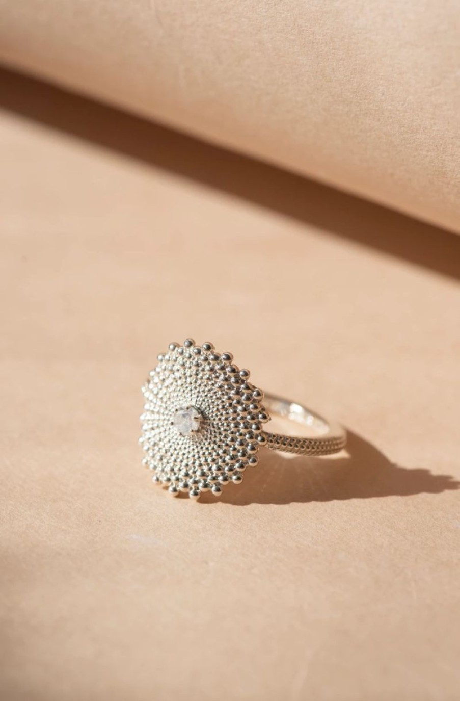 * Zoe & Morgan | Helios Ring Sterling With White Zircon | Jewellery